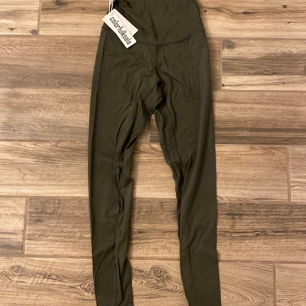 Colorful koala olive green leggings - Picture 1 of 2